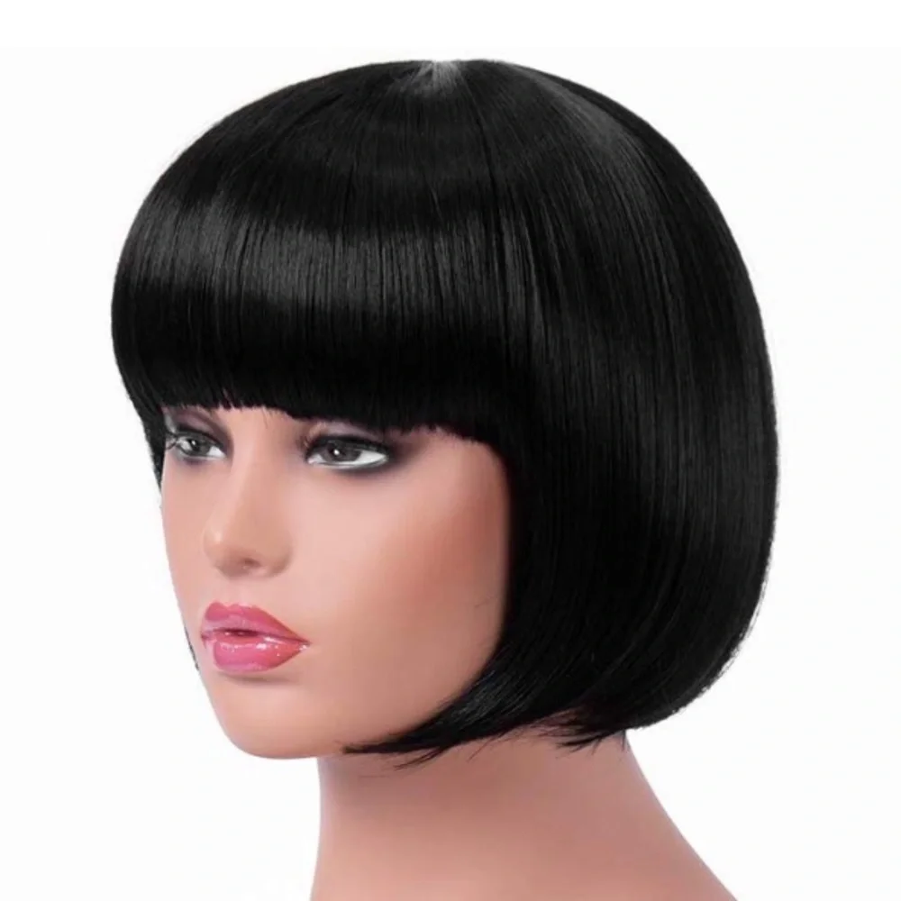 💫JAN BLACK BANGED BOB LACE FRONT WIG💫 *NWT*
